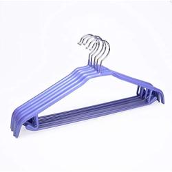 RYYAIYL Hangers 30 Pack Coat Hangers Strong Heavy Duty Stainless Steel Metal Hangers 16.1Inch Ultra Thin Space Saving Clothes Hangers/Purple