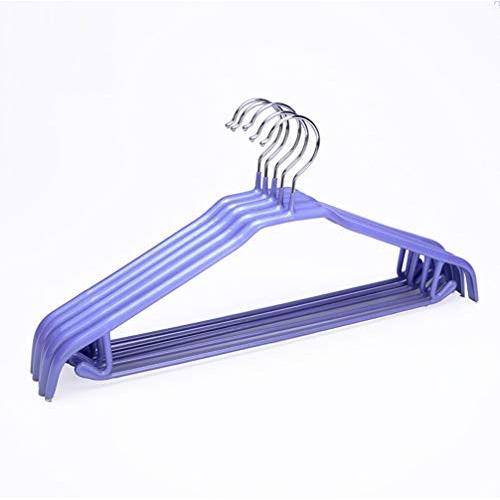 RYYAIYL Hangers 30 Pack Coat Hangers Strong Heavy Duty Stainless Steel Metal Hangers 16.1Inch Ultra Thin Space Saving Clothes Hangers/Purple