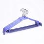 RYYAIYL Hangers 30 Pack Coat Hangers Strong Heavy Duty Stainless Steel Metal Hangers 16.1Inch Ultra Thin Space Saving Clothes Hangers/Purple