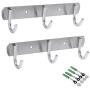 Newness Wall-Mounted Coat Rack, 3-Hooks Coat Hooks Rail Heavy Duty Towel Rack, Modern Stainless Steel Door Holder for Coat, Belt, Keys, Headset, Clothes, Hanger Rack for Bathroom Kitchen (2 Pack) Newness Wall-Mounted Coat Rack, 3-Hooks Coat Hooks Rail Heavy Duty Towel Rack, Modern Stainless Steel Door Holder for Coat, Belt, Keys, Headset, Clothes, Hanger Rack for Bathroom Kitchen (2 Pack)