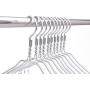 Quality Hangers Silver Aluminum Metal Coat Hangers Heavy Duty Suit Hangers 10 Pack (Adult Size Coat Hanger)