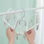 Laundry Hanger Clothes Drying Rack- BCDshop Roller Hangers with 24 Clips for Drying Socks,Towels, Diapers, Bras, Baby Clothes, Gloves,Underwear (White) Laundry Hanger Clothes Drying Rack- BCDshop Roller Hangers with 24 Clips for Drying Socks,Towels, Diapers, Bras, Baby Clothes, Gloves,Underwear (White)