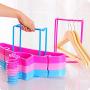 YOYOHOT Plastic Clothes Hanger Stacker Practical Holder Storage Organizer Rack Stand Sorting Travel Home Household Tools