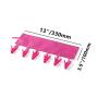 Yansanido Pack 2Bathroom Folding Clothes Hanger Drying Hanger 6 Clips Drip-dry Airing-out (2pcs Rose Red)
