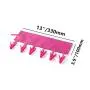 Yansanido Pack 2Bathroom Folding Clothes Hanger Drying Hanger 6 Clips Drip-dry Airing-out (2pcs Rose Red)