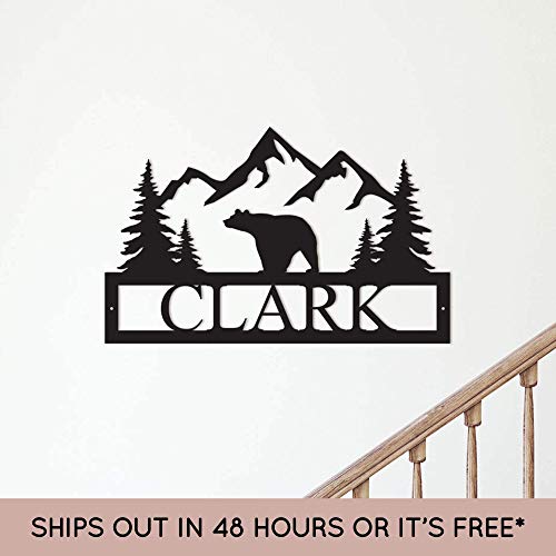 Custom Metal Name Sign - Rustic Name Sign - Personalized Last Name Sign - Door Hanger - Outdoor Metal Sign - Wedding Gift - Mountain Home Custom Metal Name Sign - Rustic Name Sign - Personalized Last Name Sign - Door Hanger - Outdoor Metal Sign - Wedding Gift - Mountain Home