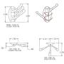 Weirun Solid Metal Swivel Hook Heavy Duty Folding Swing Arm Triple Coat Hook with Multi Three Foldable Arms Towel/Clothes Hanger for Bathroom Kitchen Garage Wall Mount Oil Rubbed Bronze