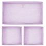 mDesign Soft Stackable Fabric Closet Storage Organizer Holder Boxes - Clear Window, Attached Lid, for Child/Kids Room, Nursery - Polka Dot Print - Set of 12 - Light Purple/White