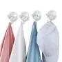 Suction Hooks LUXEAR Vacuum Suction Cup Hook 4 Pack New Design Towel Hooks for Bathroom Kitchen Hook Hangers for Home Removable Wall Vacuum Hook Holder for Smooth Tile Glass and Mirror