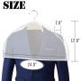 Zilink Shoulder Covers for Clothes (Set of 15) Breathable Garment Dust Covers Protectors with 2" Gusset for Suit, Coats, Jackets, Dress Closet Storage