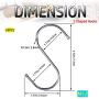 S Shaped Hooks, Metown, Heavy Duty Stainless Steel S Hooks, Hangers Hanging Hooks for Hanging Pots and Pans,Towels,Clothes,Plants in Home Kitchen Bathroom Bedroom Garden Work Shop (4.72in, 24)
