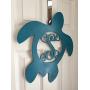 Monogram Turtle Wreath - Turtle Door Hanger - Nautical Door Hanger - Sea Turtle Initial Wreath - Marine Monogram - Sea Turtle Monogram