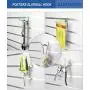 POETISKE Slatwall Hook Heavy Duty Grid Commercial Grade Metal Sliver Shelving Assortment Garage Storage Organizer 4'' 32pc POETISKE Slatwall Hook Heavy Duty Grid Commercial Grade Metal Sliver Shelving Assortment Garage Storage Organizer 4'' 32pc