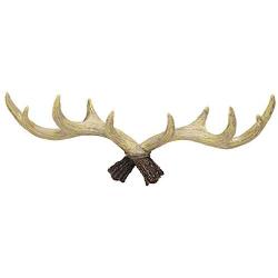 Mural Art Vintage Deer Antlers Wall Hooks for Hanging Clothes Hat Scarf Key Christmas Reindeer Deer Horns Resin Hanger Rack Wall Decoration (Light Brown)