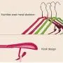 HGMMY Clothes Hanger,Coat Hangers Space-Saving Non-Slip Coating with Tie Rack for Shirts Scarves Shorts Pants,Grey