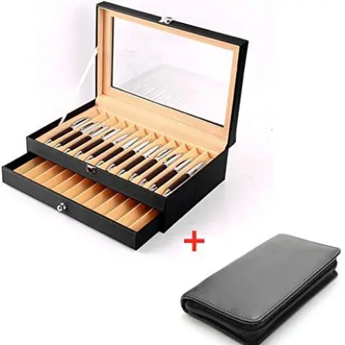 24 Fountain Pen Case Roller Pen Case Pu Leather Pen Case,Fountain Pen Storage Display 24 Fountain Pen Case Roller Pen Case Pu Leather Pen Case,Fountain Pen Storage Display