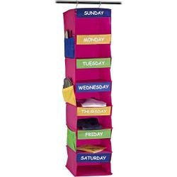 Sagler Daily Activity Organizer Kids 7 Shelf Portable Closet Hanging Closet Organizer Great Closet Solutions