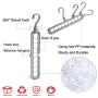 Komorebi Magic Plastic Hangers Space Saving Clothes Hangers for Coat Pants Skirt Dress Trouser Jeans Shirts Light Hanger for Baby Kids Childrens Adult Clothing-White Hangers 12 pcs