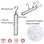 Komorebi Magic Plastic Hangers Space Saving Clothes Hangers for Coat Pants Skirt Dress Trouser Jeans Shirts Light Hanger for Baby Kids Childrens Adult Clothing-White Hangers 12 pcs