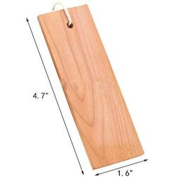 16 PCS - Cedar Hang Ups for Closets and Drawers, Cedar Hangers, Natural Cedar Wood Blocks, Household Essentials, Clothes Protectors for Closet Storage