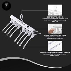 NTG Elements Space Saving Foldable Hangers｜Multifunctional Strong Durable Closet Organizer｜Premium Upgrated Anti Slip Design｜Space Saver Hanger for Clothes｜Perfect Drying Rack