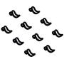 Miukada 60 PCS Hanger Hooks, Cascading Clothes Hanger Connector, Flocking Mini Hooks for Clothing & Closet Storage, Black.