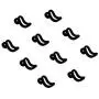 Miukada 60 PCS Hanger Hooks, Cascading Clothes Hanger Connector, Flocking Mini Hooks for Clothing & Closet Storage, Black.