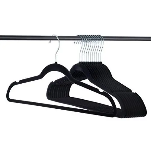 Home-it Premium Velvet Hangers Heavy duty Clothes Hook Swivel 360-Ultra Thin, 50 Pack Home-it Premium Velvet Hangers Heavy duty Clothes Hook Swivel 360-Ultra Thin, 50 Pack