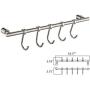 Movable Row Hook SUS304 Stainless Steel - General Purpose Storage Racks - Wall Mounted Coat Hooks - Towel Rack for Bathroom - Behind The Door Organizer Clothes Rack - Key Broom Hanger