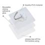 Wuhostam 24 Pack Transparent 15KG per Sticky Hook Heavy Duty Load Nail Free No Scratch Seamless Sticky Wall Hooks Waterproof and Oilproof for Kitchen Wall Door Bathroom and Ceiling Hanger