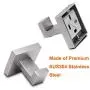 Nolimas Bathroom Towel Hook SUS304 Stainless Steel Square Clothes Coat Robe Hooks Cabinet Closet Door Sponges Hanger for Bath Kitchen Garage,Heavy Duty Wall Mounted,Brushed Nickel Finish,2pack
