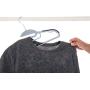 Popular Design Products 50 pc Premium Quality Easy-On Clothes Hangers - Grey with Dark Blue Non-Slip Pads - Space Saving Thin Profile - for Shirts, Pants, Blouses, Scarves - Strong Enough for Coats