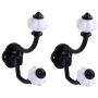 BaoBae 2PCS Heavy Duty Wall Mounted Metal Hooks Cloth Robe Hat Hanger Holders Pumpkin Knob Hooks with Screws