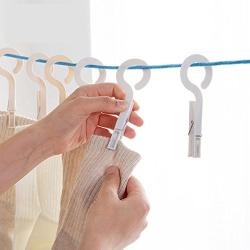 Adorox Set of 10 Laundry Hook Hanger Clothes Hanging Clips Plastic Hanger Home Travel Portable Party Favors Picture Hanging Clips