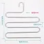 Beauty-inside 5 Layers S Shape Multifunctional Clothes Hangers Pants Storage Hangers Cloth Rack Multilayer Storage Cloth Hanger 1Pc,1 Pc