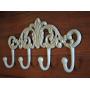 Farmhouse Style Entrance Hook Rack, Bathroom Towel Hanger, Sage Green or Pick Color, Handpainted Cast Iron