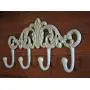 Farmhouse Style Entrance Hook Rack, Bathroom Towel Hanger, Sage Green or Pick Color, Handpainted Cast Iron