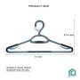 Perfecasa Extra Non-Slip Plastic Hangers 30 Pack, 360° Swivel Hook, Coat Hangers, Pant Hangers, Scarf Hanger, Sure Grip, Space Saving, Light Weight (Cool Grey)