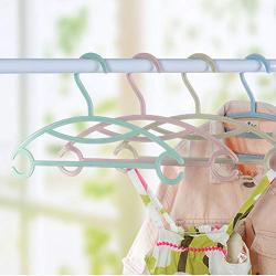 KYCPTNFJ 20 Pcs Plastic Durable Hangers for Clothes Home Non-Slip Windproof Seamless Dry Wet Clothes Hangers