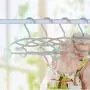 KYCPTNFJ 10 Pcs/Set Plastic Durable Hangers for Clothes Home Non-Slip Windproof Seamless Dry Wet Clothes Hangers