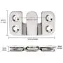 Eyourlife Flush Mount Bracket Interlocking Furniture Connector, Heavy Duty Stainless Steel Photo Frame Hook Picture Hanger for Large Picture Display Art Gallery Wall Mount Hardware (5 Pairs) Eyourlife Flush Mount Bracket Interlocking Furniture Connector, Heavy Duty Stainless Steel Photo Frame Hook Picture Hanger for Large Picture Display Art Gallery Wall Mount Hardware (5 Pairs)