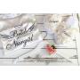 Personalized wedding dress hanger, bride hanger groom bridesmaid hangers polished wood hanger and steel text