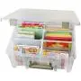 ArtBin 6990AB Super Satchel Compartment Boxes - Clear, Art and Craft Supplies Boxes with Removable Dividers, Secure Latches, Handles ArtBin 6990AB Super Satchel Compartment Boxes - Clear, Art and Craft Supplies Boxes with Removable Dividers, Secure Latches, Handles