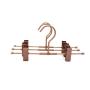 Koobay 20Pack 30CM Rose Gold Clothes Hangers with 2 Adjustable Clips Pants Hangers