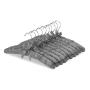 Anti Slip Padded Hangers with Chrome Hook ? Heavy Duty for sweaters, Dresses, Suits ? Set of 10 ? Gray by Whitmor