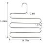 DOIOWN S-Type Stainless Steel Clothes Pants Hangers Closet Storage Organizer for Pants Jeans Scarf Hanging (14.17 x 14.96ins, Set of 3) (8-Pieces) (8 Pack- Silver)