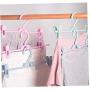 10 Pcs Plastic Cloth Hangers with Non-Slip Big Clips Closet Organizing Tool Saving More Space for Slack Trouser Jeans Towels