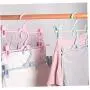 10 Pcs Plastic Cloth Hangers with Non-Slip Big Clips Closet Organizing Tool Saving More Space for Slack Trouser Jeans Towels 10 Pcs Plastic Cloth Hangers with Non-Slip Big Clips Closet Organizing Tool Saving More Space for Slack Trouser Jeans Towels