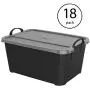Life Story Locking Stackable Closet & Storage Boxes 55 Quart Containers (18 Pack) Life Story Locking Stackable Closet & Storage Boxes 55 Quart Containers (18 Pack)