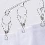 Laundry Drying Rack Clothes Hanger with 8 Clothespins 4.0mm for Drying Socks, Baby Clothes, Bras, Towel, Underwear, Hat, Scarf, Pants, Gloves, Anti Wind Hook